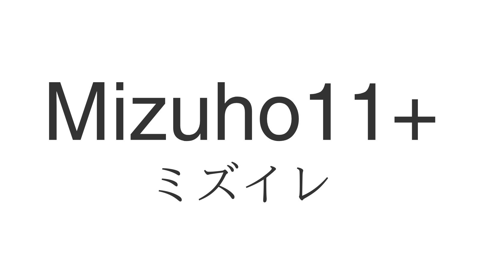 ミズイレ(Mizuho11+)